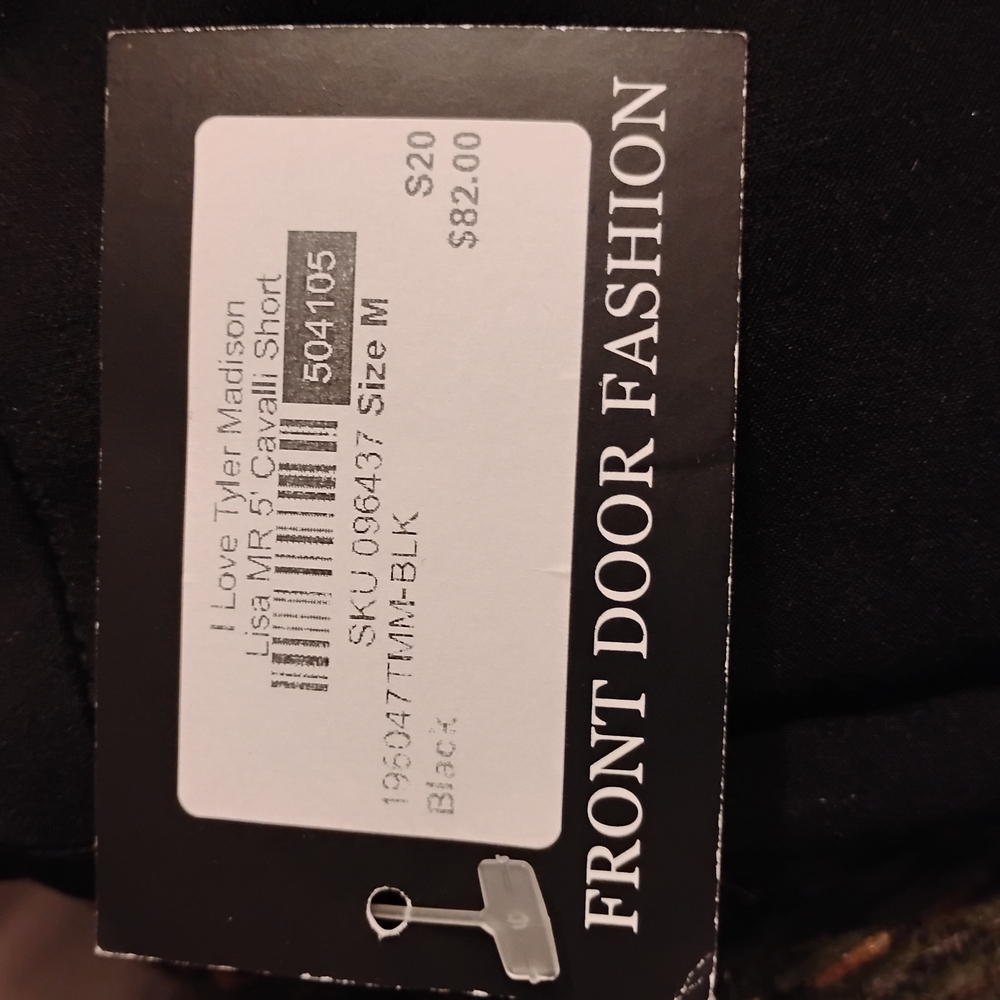 I Love Tyler Madison Black Cavalli Shorts BrandNew Tag Price $82.00 Stylish Sz M